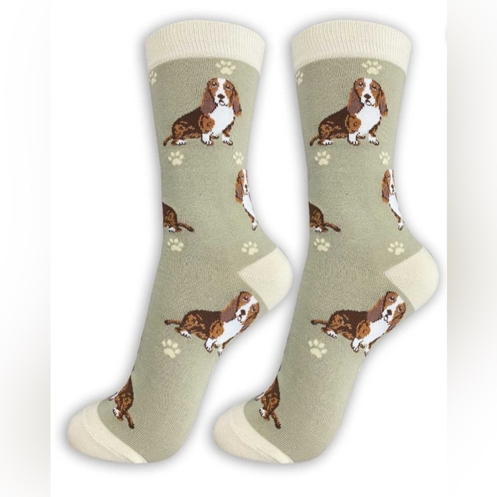 Happy Tails Basset Hound Dog Lover Socks - One Size Fits Most Unisex